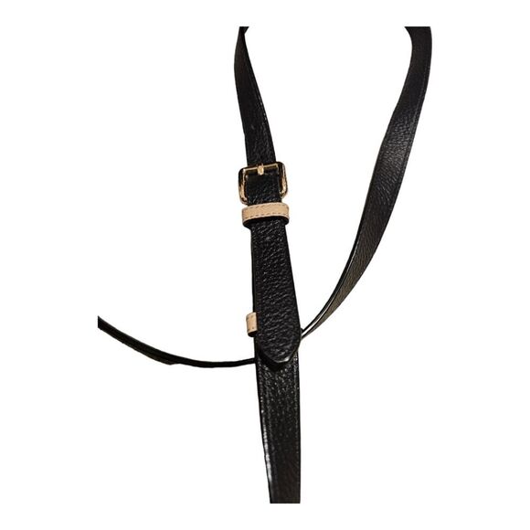 COLE HAAN Tri-Color Crossbody ~ Tan Cream Black - Picture 9 of 11